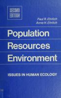Population, resources, environment; issues in human ecology