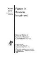 Factors in business investment /