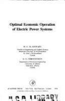 Optimal economic operation of electric power systems /