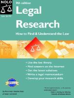Legal research how to find & understand the law /