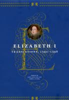 Elizabeth I : translations, 1592-1598 /