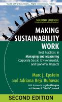 Making Sustainability Work : Best Practices in Managing and Measuring Corporate Social, Environmental, and Economic Impacts /