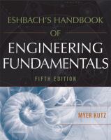 Eshbach's handbook of engineering fundamentals /