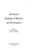 Adolescents: readings in behavior and development,