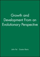 Growth and development from an evolutionary perspective /