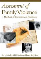 Assessment of family violence : a handbook for researchers and practitioners /