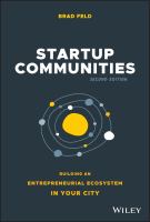 Startup Communities, 2nd Edition /