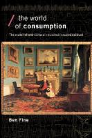 The world of consumption the material and cultural revisited /