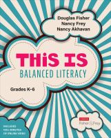 This is balanced literacy, grades k-6 /