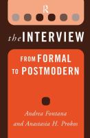 The interview : from formal to postmodern /