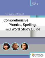 The Fountas & Pinnell comprehensive phonics, spelling, and word study guide /