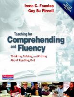 Teaching for comprehending and fluency : thinking, talking, and writing about reading, K-8 /