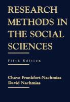 Research methods in the social sciences /