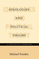 Ideologies and political theory : a conceptual approach /
