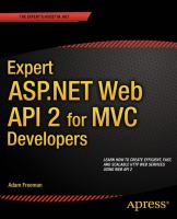 Expert ASP.NET Web API 2 for MVC developers /