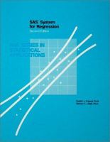 SAS System for regression /