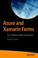 Azure and Xamarin forms : cross platform mobile development /