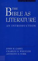 The Bible as literature : an introduction /