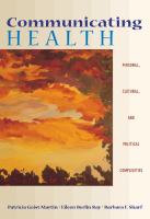 Communicating health : personal, cultural, and political complexities /