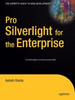 Pro Silverlight 2 for the Enterprise /