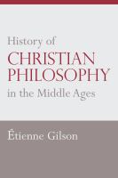 History of Christian philosophy in the Middle Ages /
