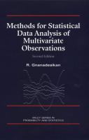 Methods for statistical data analysis of multivariate observations /