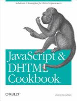 JavaScript and DHTML cookbook /