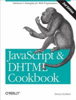 JavaScript & DHTML cookbook /