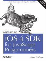 Learning the iOS 4 SDK for JavaScript programmers /