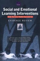 Social and Emotional Learning Interventions Under the Every Student Succeeds ACT: Evidence Review