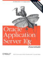Oracle application server 10g essentials /