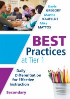 Best practices at tier 1 : daily differentiation for effective instruction.