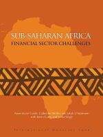 Sub-Saharan Africa : financial sector challenges /