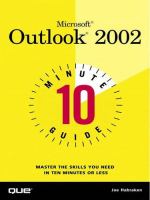 Microsoft Outlook 2002 10 minute guide /