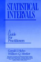 Statistical intervals : a guide for practitioners /
