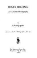 Henry Fielding : an annotated bibliography /