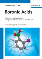 Boronic Acids : Preparation and Applications in Organic Synthesis, Medicine and Materials.