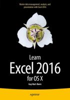 Learn Excel 2016 for OS X /