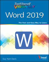 Teach yourself visually word 2019 /
