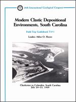 Modern clastic depositional environments, South Carolina : Charleston to Columbia, South Carolina, July 20-25, 1989 /