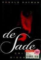 De Sade : a critical biography /