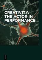 Creativity: the Actor in Performance.