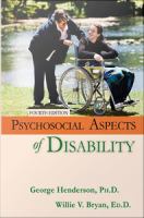 Psychosocial aspects of disability /