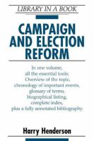 Campaign and election reform /