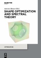 Shape optimization and spectral theory /