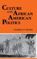 Culture and African American politics /