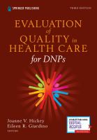 Evaluation of Quality in Health Care for DNPs
