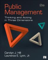 Public management : thinking and acting in three dimensions /