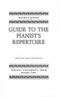 Guide to the pianist's repertoire.