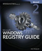 Microsoft Windows registry guide /